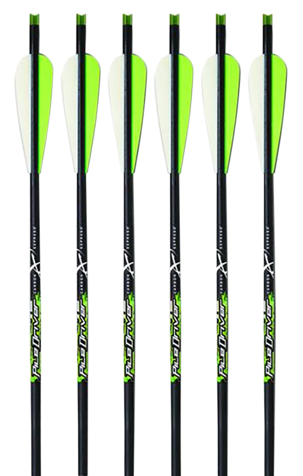 Carbon Express 52140 PileDriver Green 20" Carbon Crossbolt 6 Pack