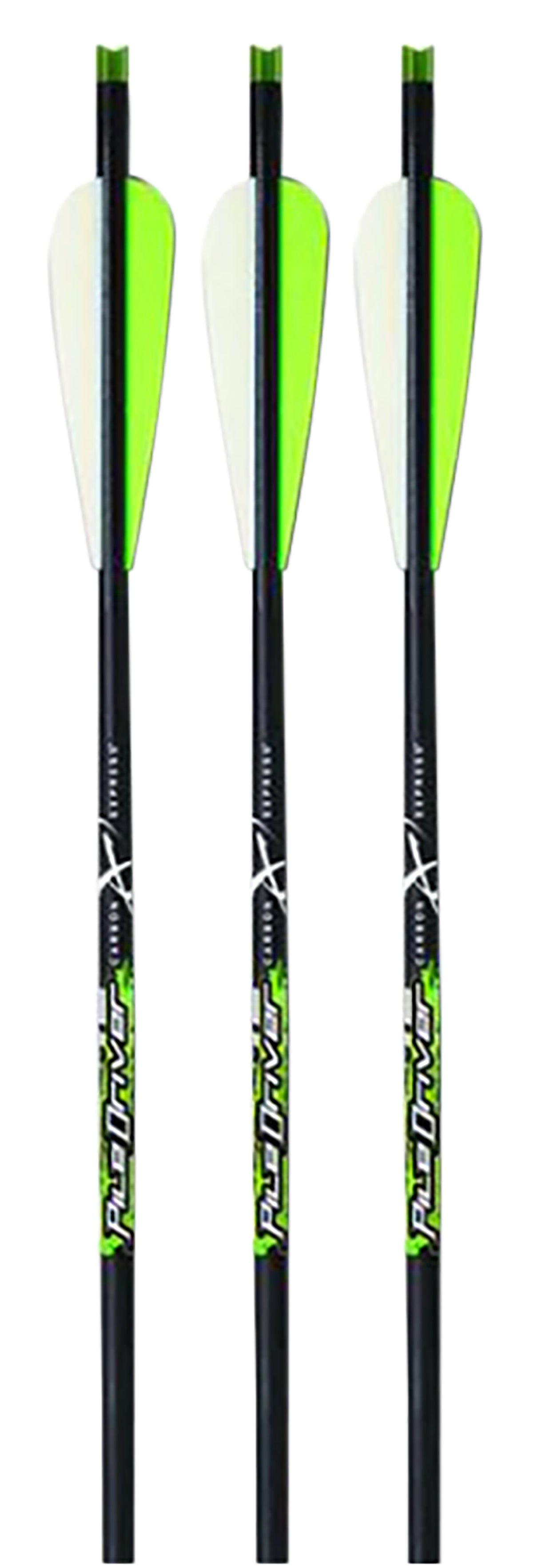 Carbon Express 52148 PileDriver Green 20" Carbon Crossbolt Lighted Nock 3 Pack