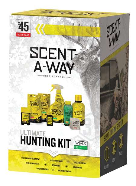 Scent-A-Way 100099 Max Odorless Ultimate Kit Detergent Spray Wipes and More