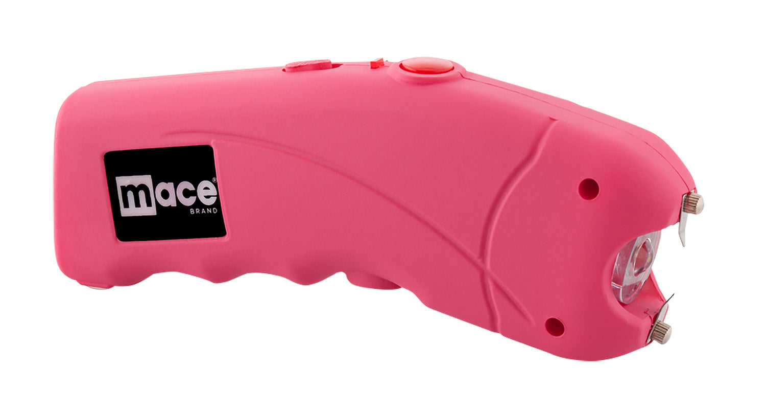 Mace Brand Ergo Stun Gun Pink Rubberized with LED Flashlight and Holder