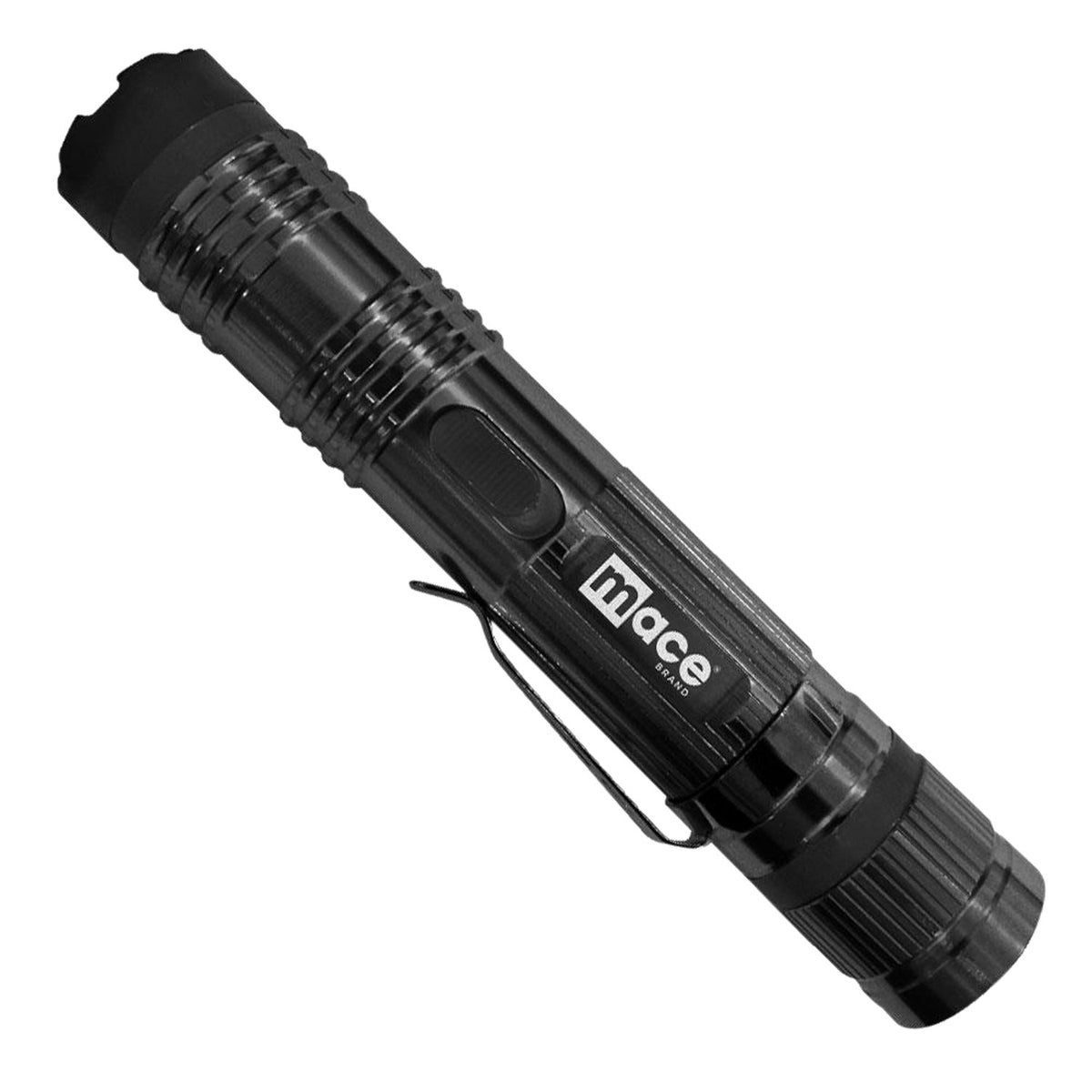 Mace Brand Compact Black Stun Gun Multi-Mode Flashlight for Daily Carry