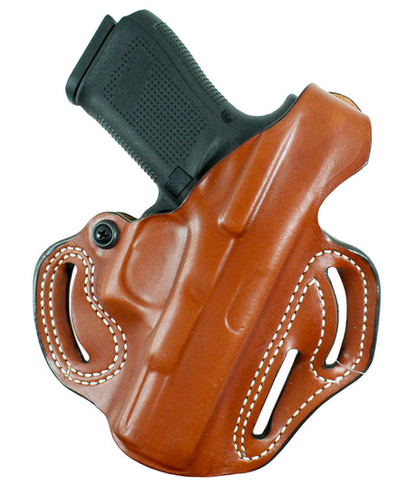 DeSantis Gunhide 001TAB6Z0 OWB Thumb Break Scabbard Belt Slide Holster Tan Leather RH Glock 36/19/23/32/19X