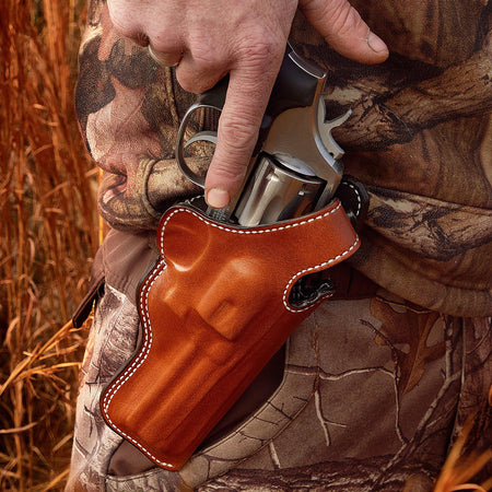 DeSantis Gunhide Dual Angle Hunter Tan Leather OWB Belt Slide Holster Glock 40 Right Hand