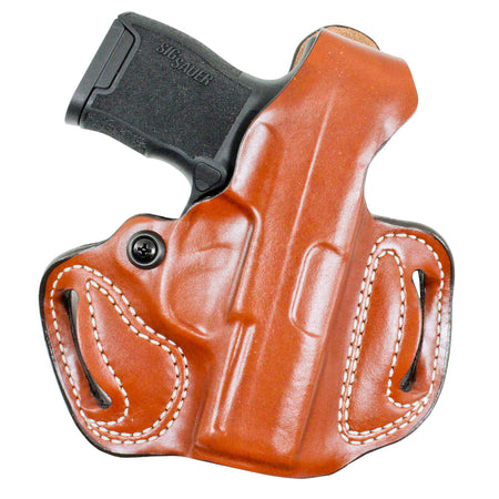 DeSantis Gunhide Thumb Break Mini Slide Tan Leather Belt Loop Holster Ruger 57 Right Hand