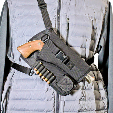 DeSantis M72BALRZ0 Yukon Hunting Shoulder Holster Nylon Adjustable Fits Ruger GP100 4" RH