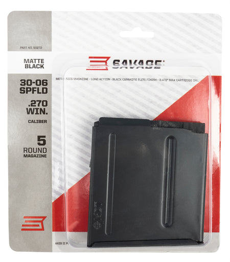 Savage Arms 55272 5 Round 270 Win/30-06 Springfield Magazine for Savage Axis II Precision Matte Black Steel