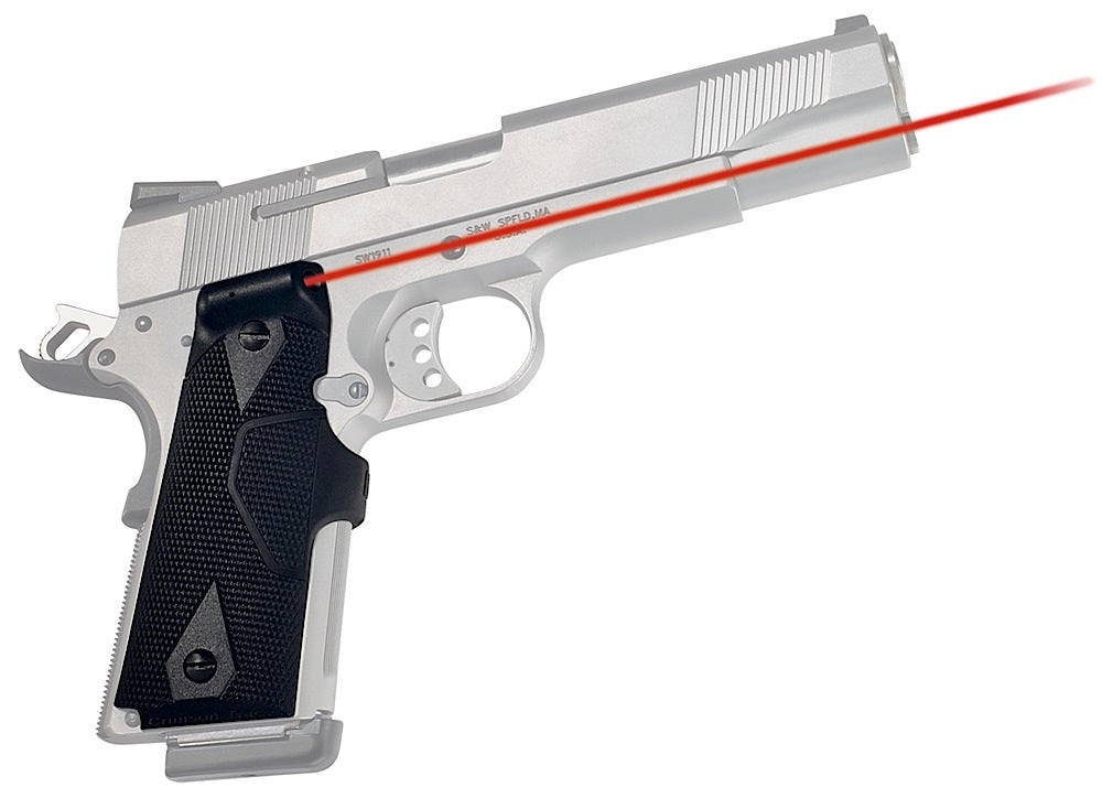 Crimson Trace LG-401 Lasergrips Fits 1911 Government/Commander Red Laser Black Polymer