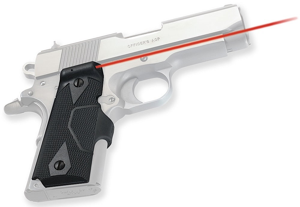 Crimson Trace LG-404 Lasergrips Fits 1911 Compact Variants Red Laser Black Polymer