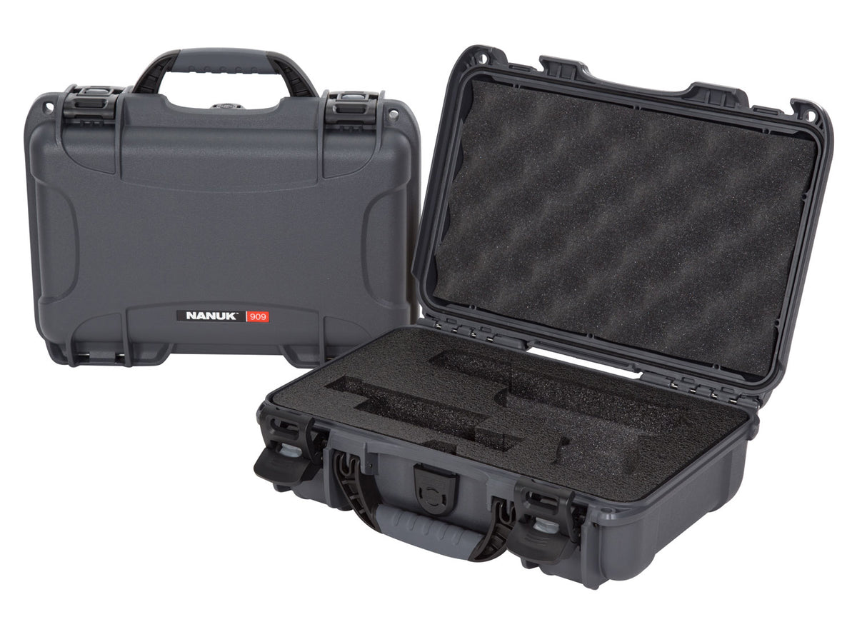 Nanuk 909GLOCK7 Graphite Resin Glock Compatible Handgun Case Secure Lockable Storage