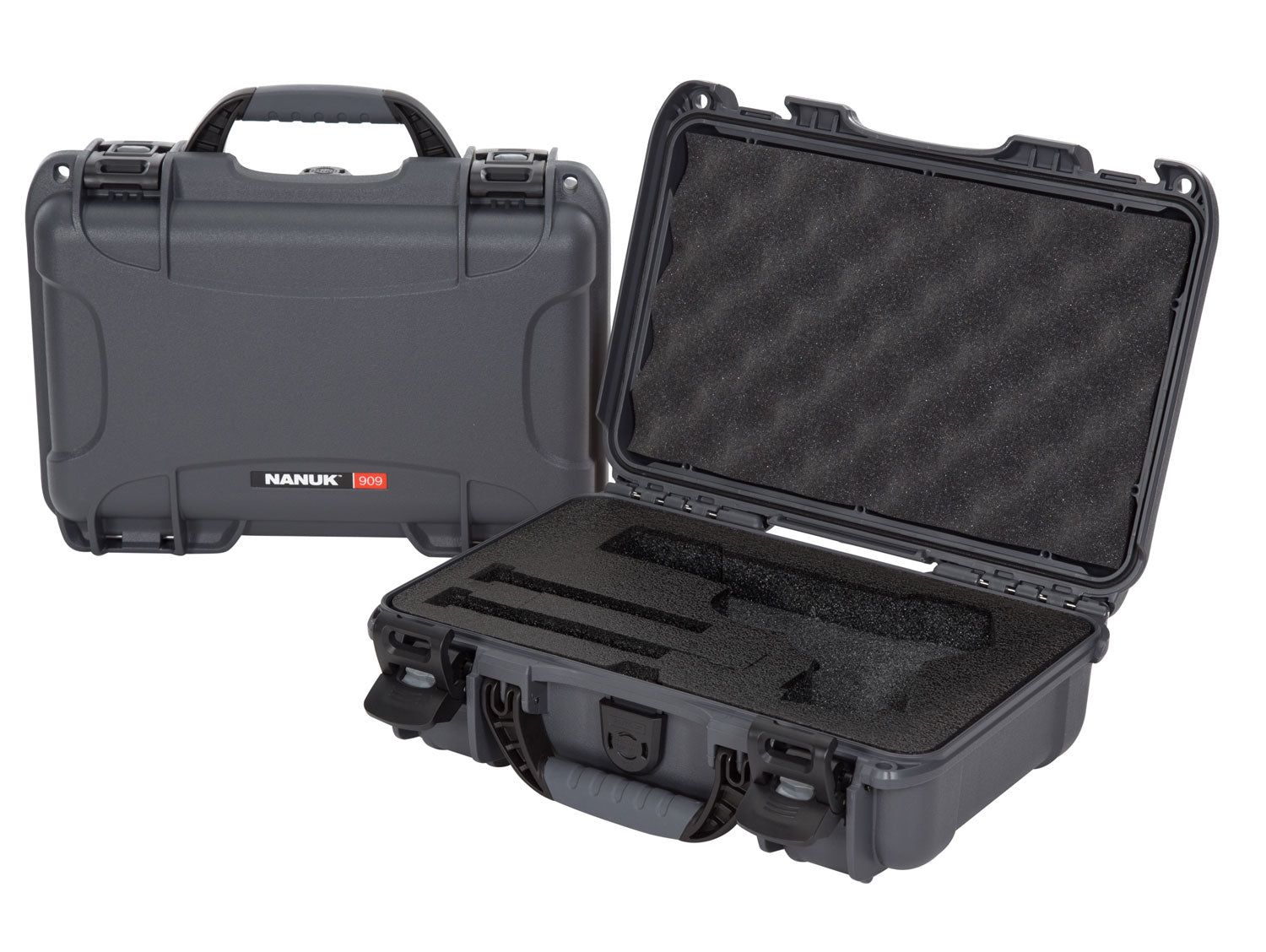 Nanuk 909 Classic Gun Case Graphite Waterproof Resin w/ PEF Foam 11.44" x 7" x 3.68" Interior