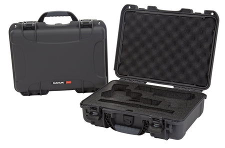 Nanuk 910 Classic 2-Up Gun Case Graphite Polymer w/ PEF Foam 13.20" x 9.20" x 4.10"
