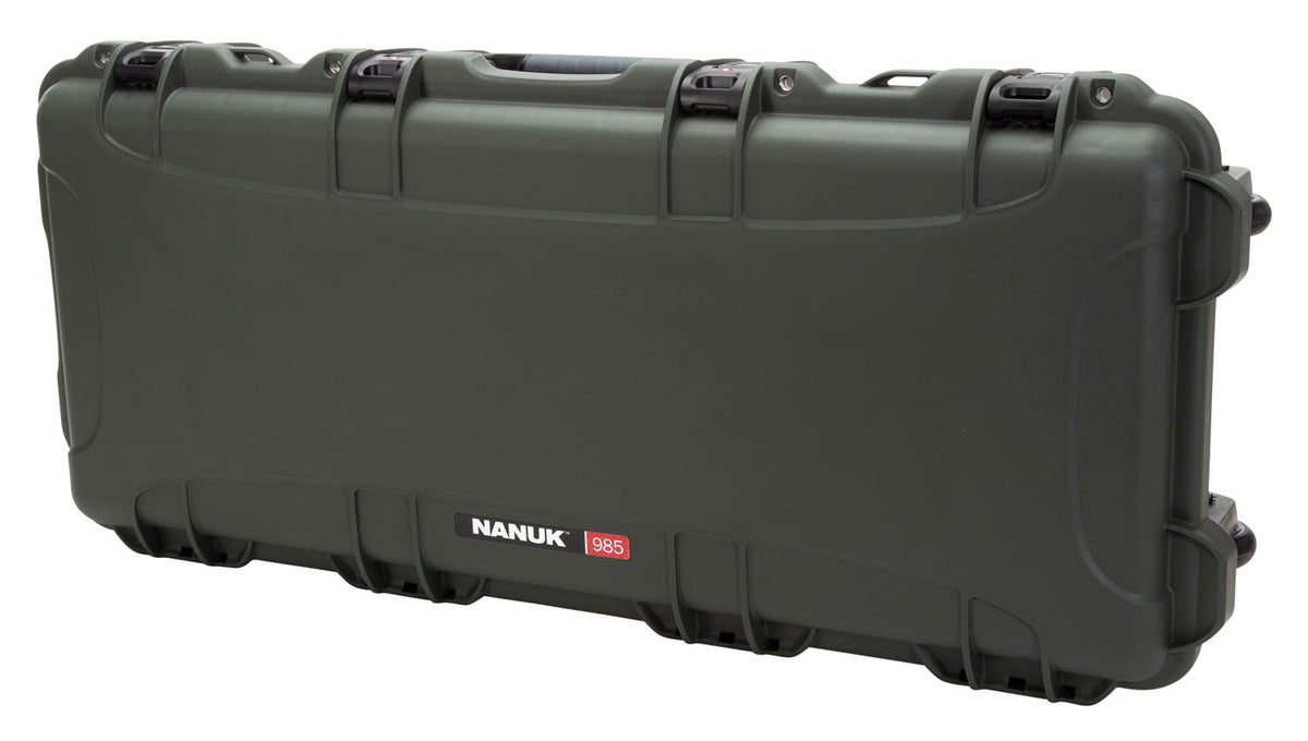 Nanuk 985 Olive Polymer Takedown Rifle & Shotgun Case with Foam Padding