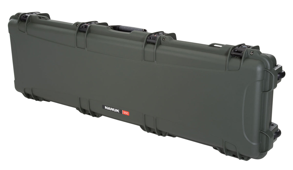 Nanuk 995 Extra Long Olive Polymer Hard Case with TSA Locks and Foam Padding