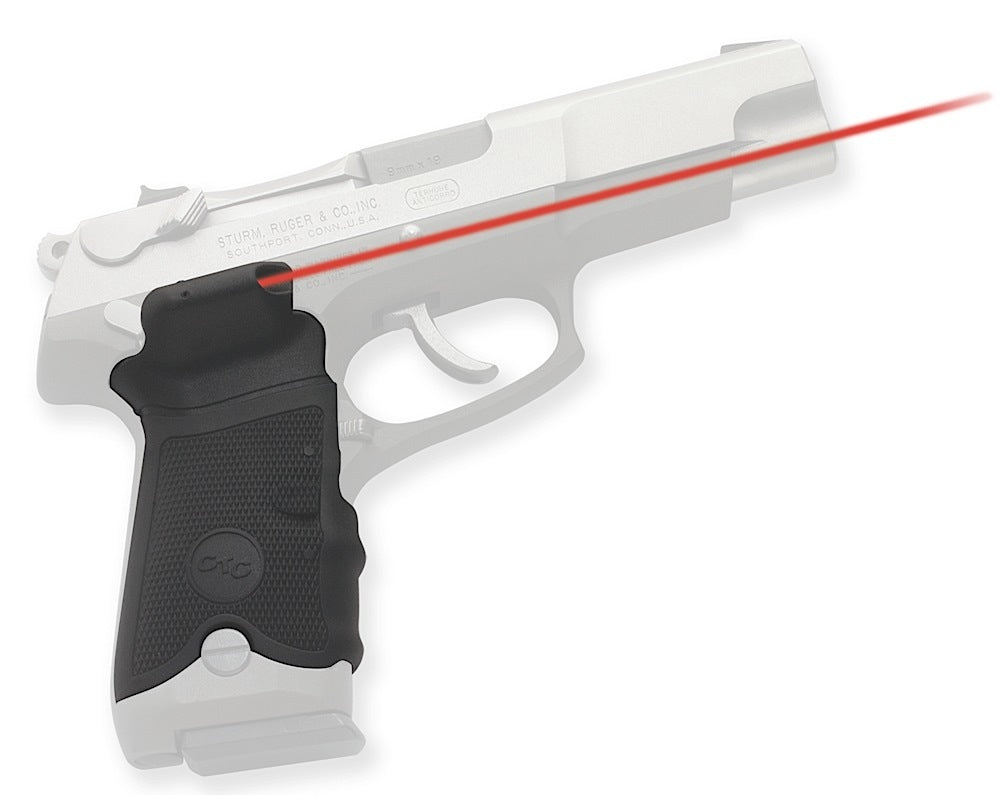 Crimson Trace LG Lasergrips Fits Ruger P-Series Metal Frame Red Laser Black Polymer
