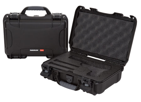 Nanuk 909 Classic Waterproof Pistol Hard Case Black Polymer with Foam Insert
