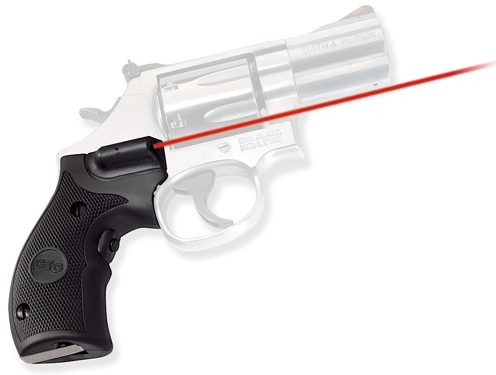 Crimson Trace LG S&W K/L-Frame Round Butt & Governor Lasergrips Red Laser Black Polymer