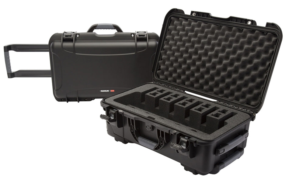 Nanuk 935 6-Up Handgun Case Black Polymer with Foam Insert and Pull Handle