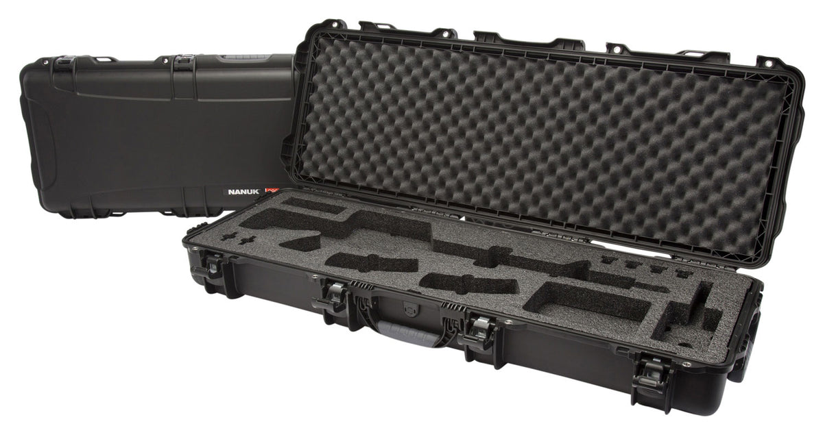 Nanuk 990 Black Polymer AR-Platform Rifle Case with Custom Foam and TSA Locks