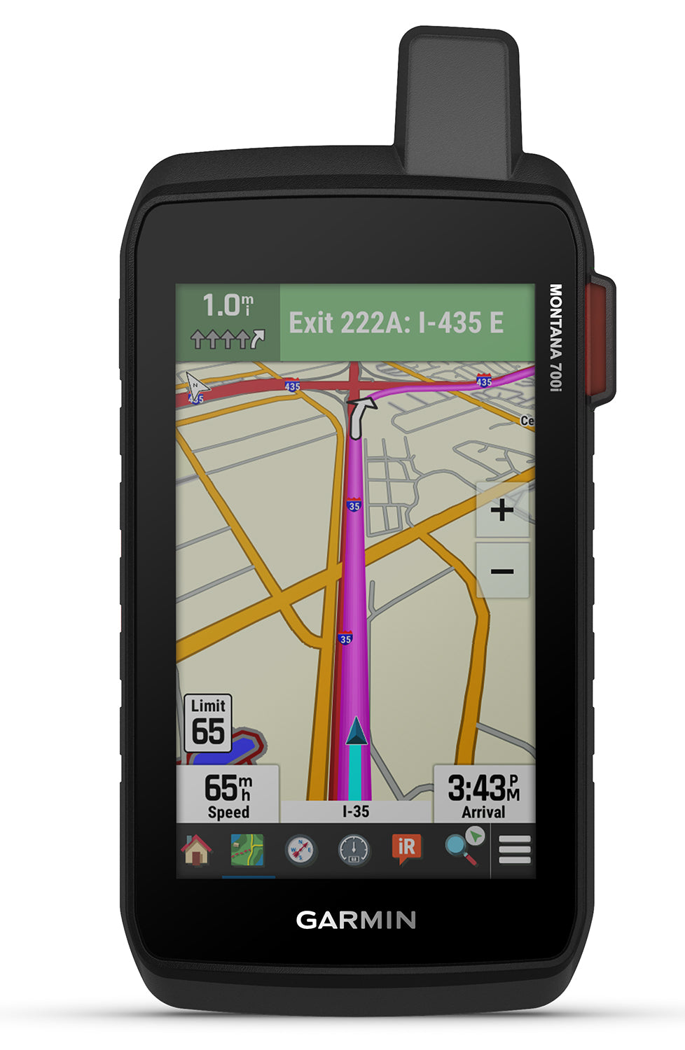 Garmin Montana 700i GPS Handheld Navigator Black Rechargeable Li-ion Bluetooth/ANT+ Interactive SOS