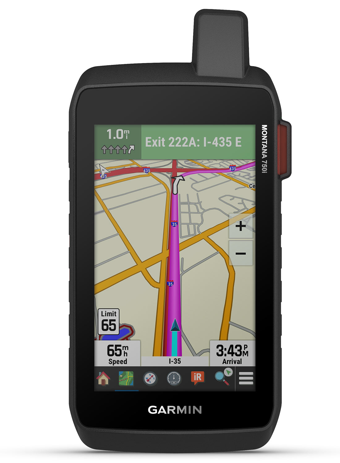 Garmin Montana 750i GPS Handheld Navigator Black Rechargeable Li-ion Bluetooth/ANT+ Built-in Camera