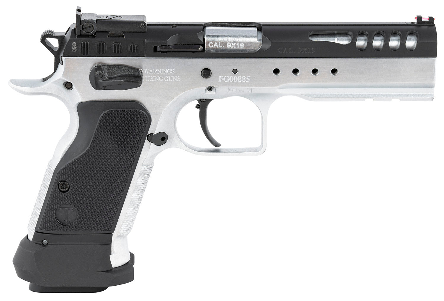 Tanfoglio IFG TF-LIMMSTR-9 Limited Master 9mm Luger 4.75" 18+1 Hard Chrome Black Steel Slide Black Polymer Grip