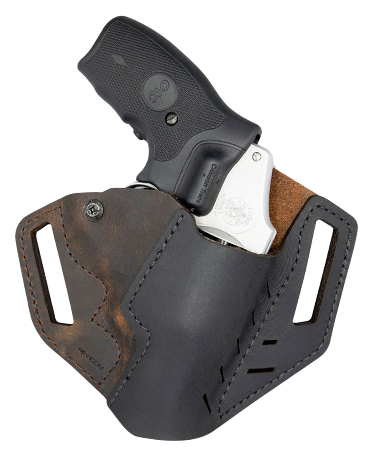 Versacarry REV201 OWB Distressed Brown Leather Revolver Holster Fits S&W J Frame/Ruger LCR RH
