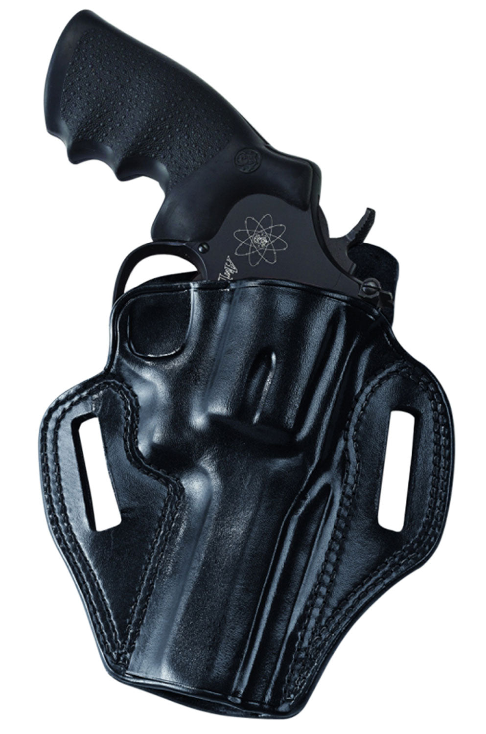 Galco Combat Master OWB Belt Holster CM800B - Glock 43/43X/Springfield Hellcat, Black Leather, Right Hand