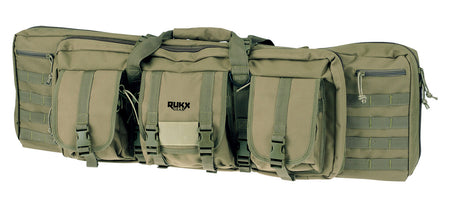 Rukx Gear ATICT42DGG 42" Double Rifle Case Green Water-Resistant 600D Polyester