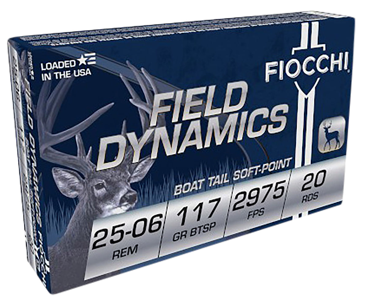 Fiocchi .25-06 Remington Field Dynamics 117 grain Pointed Soft Point ammunition