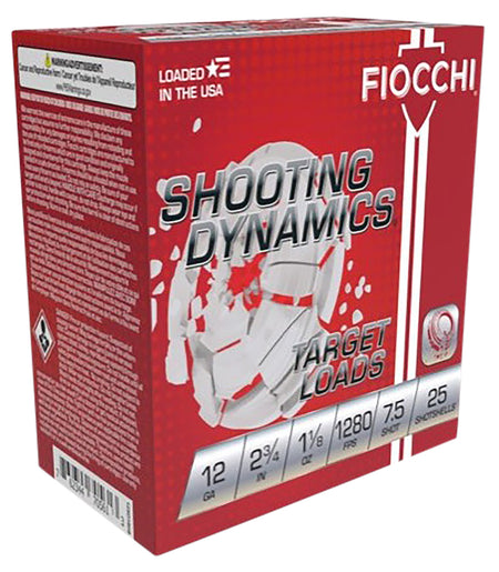 Fiocchi 12 Gauge Shotgun Ammo Shooting Dynamics 2.75 in 1-1/8 oz #8