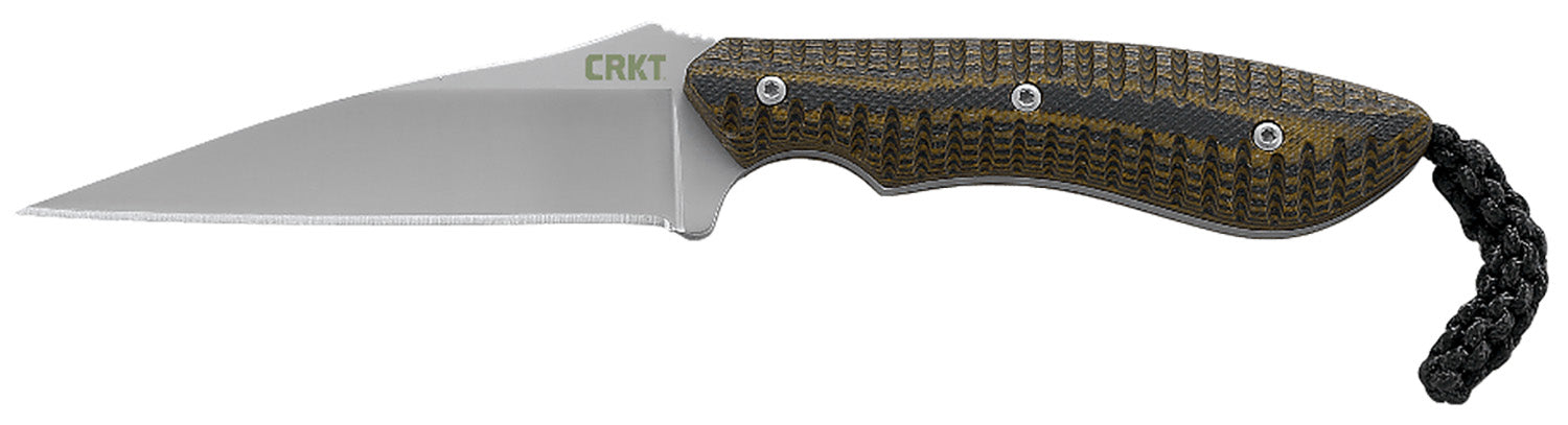 CRKT 2388 S.P.E.W. Fixed Blade 3" Plain Wharncliffe Bead Blasted Black/Brown Blade, Black/Brown G10 Handle and Sheath