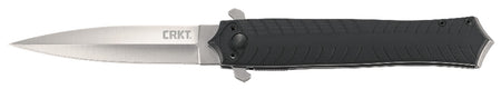 CRKT 2265 Xolotl Folding Knife 3.64" Plain Spear Point Satin 4116 SS Blade, Black G10 Handle with Pocket Clip