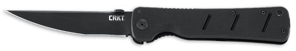 CRKT 2906 Otanashi noh Ken Large Folding Tactical Knife 4.52" Black Coated AUS-8A Blade
