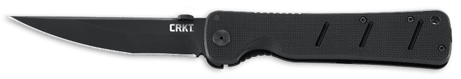 CRKT 2906 Otanashi noh Ken Large Folding Tactical Knife 4.52" Black Coated AUS-8A Blade