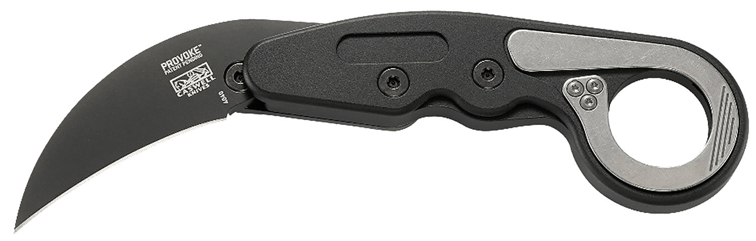 CRKT 4040 Provoke 2.41" Folding Hawkbill Karambit Black D2 Steel Blade Aluminum Handle