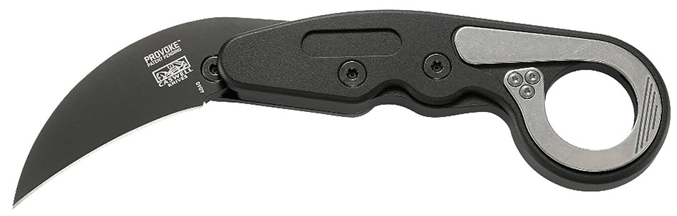 CRKT 4040 Provoke 2.41" Folding Hawkbill Karambit Black D2 Steel Blade Aluminum Handle