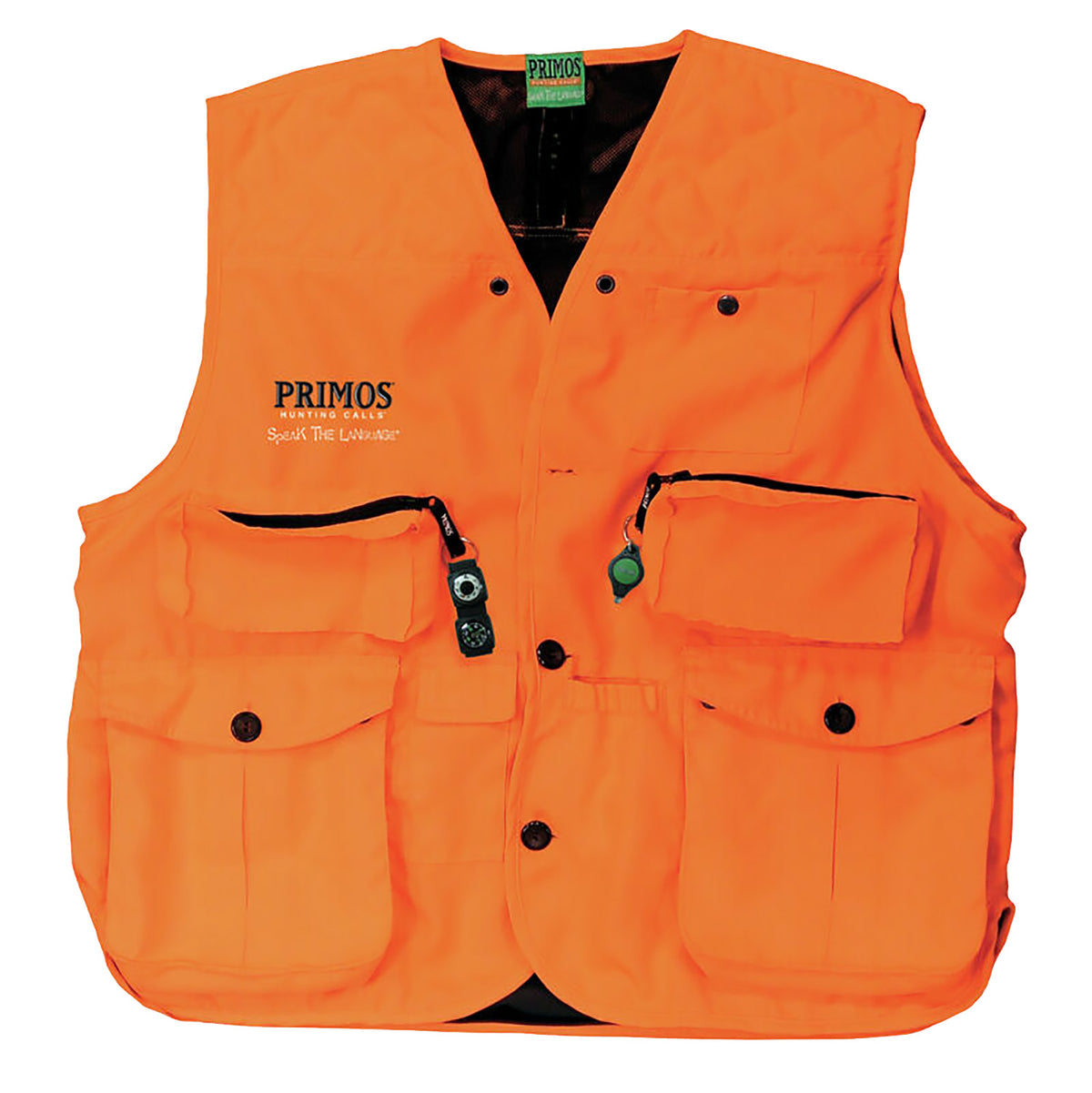 Primos 65704 Blaze Orange GunHunter's Hunting Vest 2XL with Compass & LED