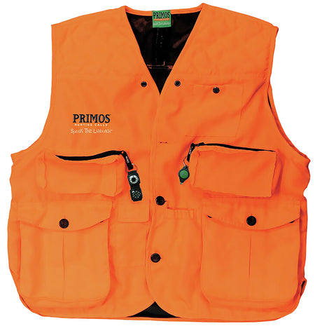 Primos 65702 Blaze Orange GunHunter's Hunting Vest Large with Compass & LED