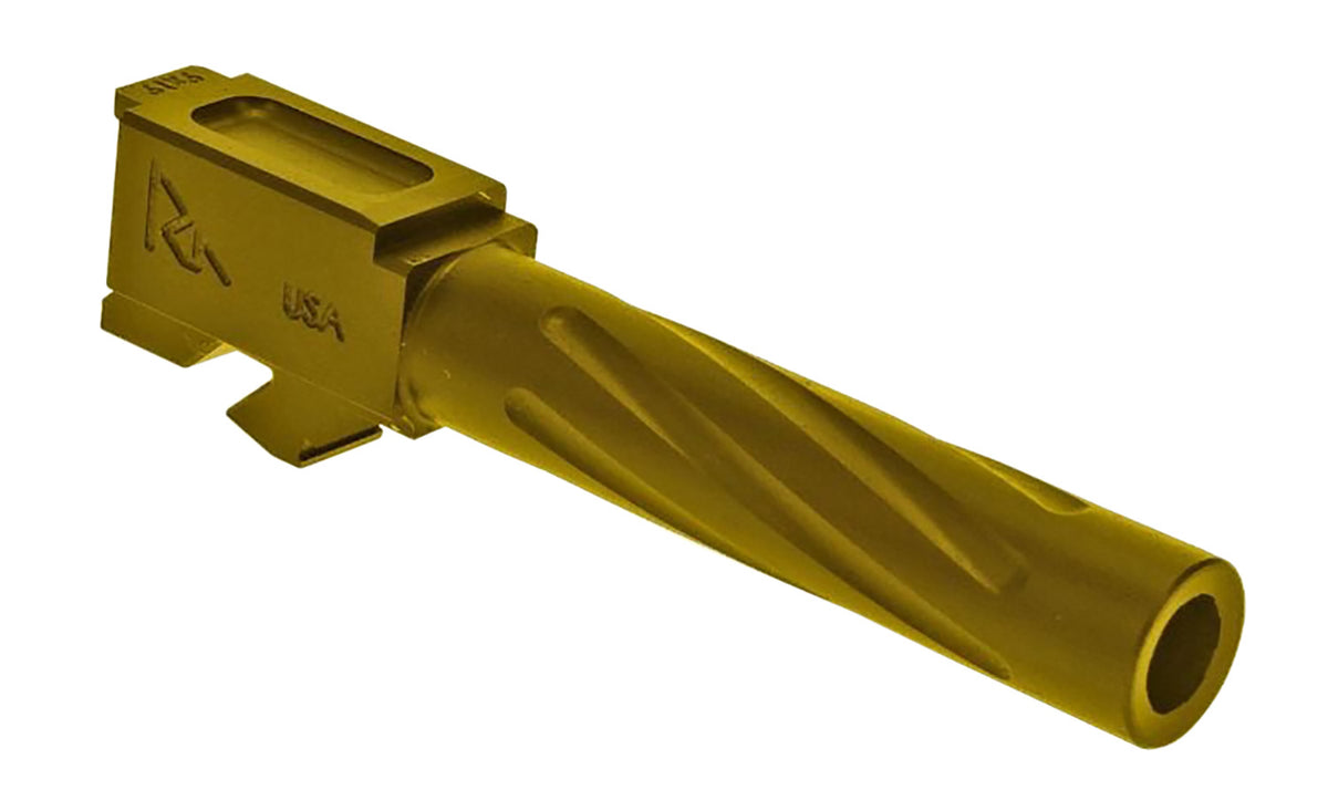 Rival Arms RA20G101E 9mm Luger 4.49" Match-Grade V1 Drop-In Barrel Gold PVD for Glock 17 Gen3-4