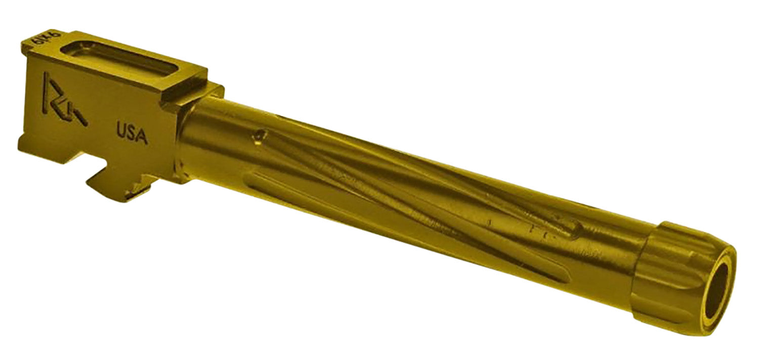 Rival Arms RA20G104E 9mm Luger 4.49" Match-Grade V1 Threaded Drop-In Barrel Gold PVD for Glock 17 Gen5