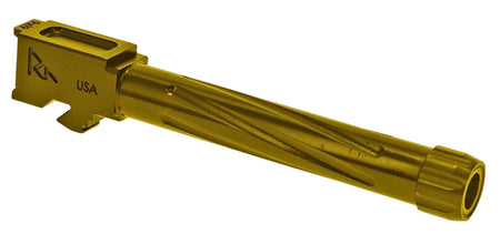 Rival Arms RA20G104E 9mm Luger 4.49" Match-Grade V1 Threaded Drop-In Barrel Gold PVD for Glock 17 Gen5