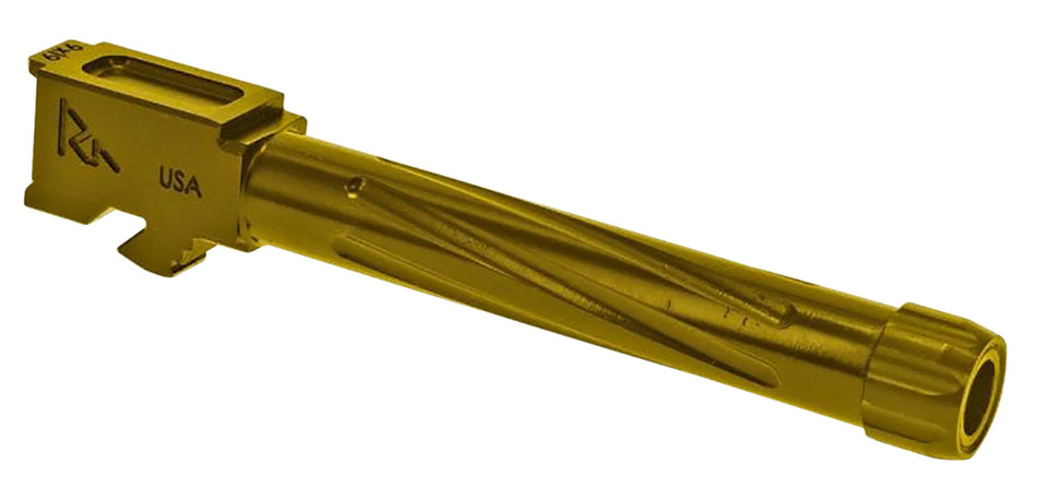 Rival Arms RA20G104E 9mm Luger 4.49" Match-Grade V1 Threaded Drop-In Barrel Gold PVD for Glock 17 Gen5