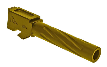 Rival Arms RA20G201E 9mm Luger 4.02" Match-Grade V1 Drop-In Barrel Gold PVD for Glock 19 Gen3-4
