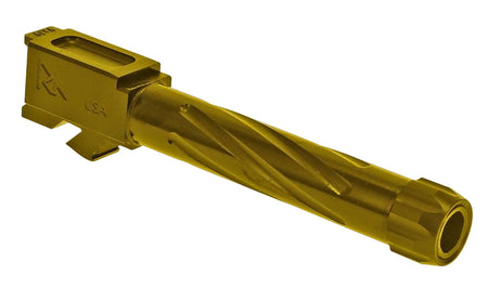 Rival Arms RA20G202E 9mm Luger 4.02" Match-Grade V1 Threaded Drop-In Barrel Gold PVD for Glock 19 Gen3-4