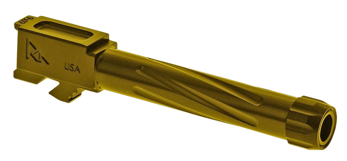 Rival Arms Precision V1 Drop-In Barrel 9mm 4.02" Gold PVD 416R Stainless Threaded Glock 19 Gen5