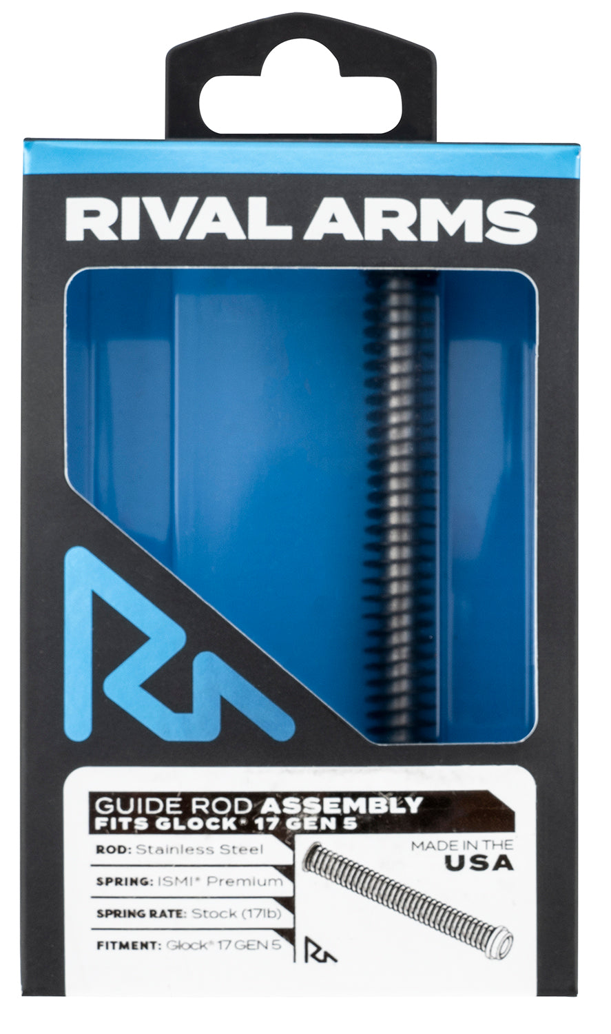 Rival Arms RA50G121S Silver Stainless Guide Rod Assembly for Glock 17 Gen5