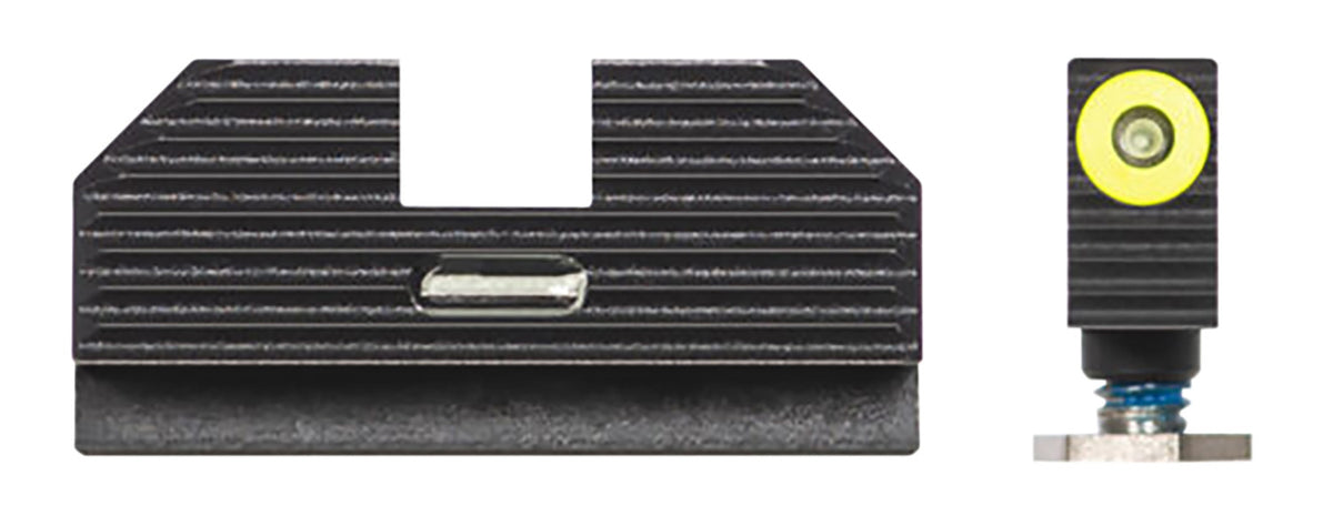 Night Fision GLK001010YGXG Glock 17/17L/19 Costa Ludus Night Sights Yellow Outline Front & Green Bar Rear