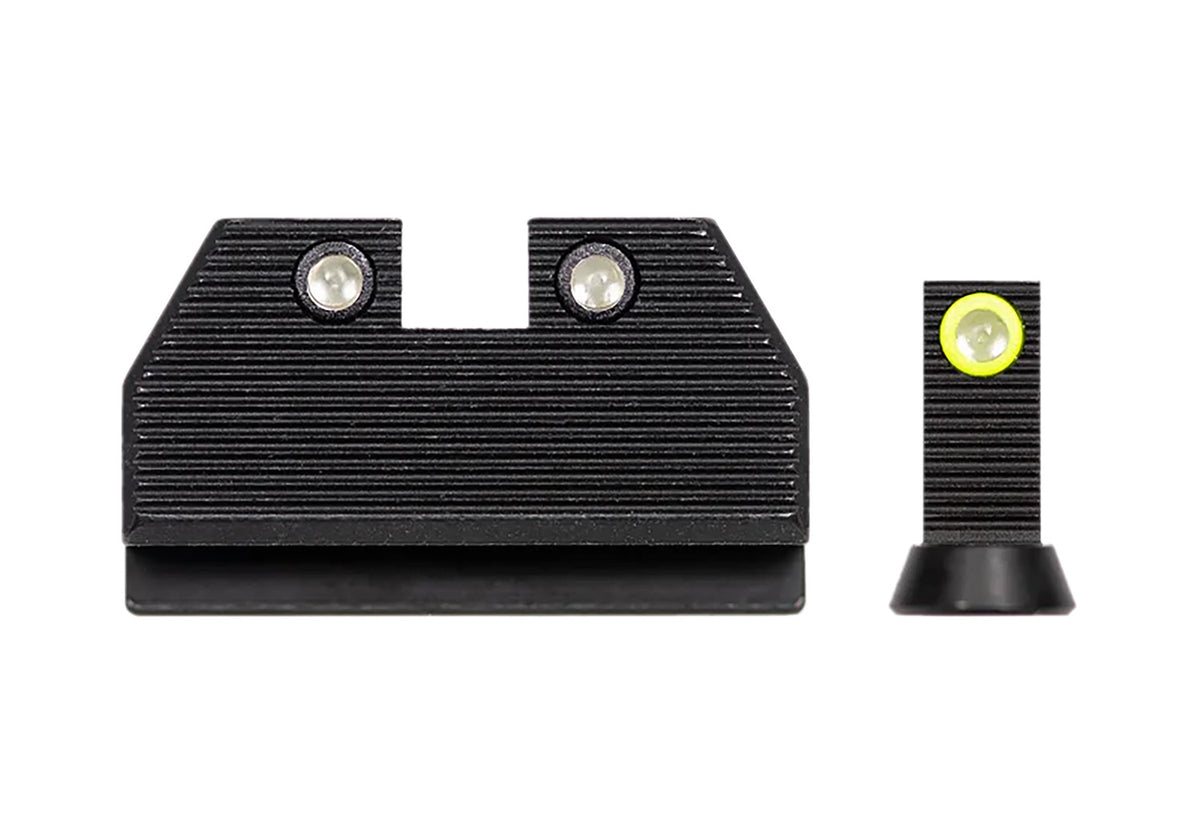 Night Fision CZU077286355YGZG Stealth Series Night Sights CZ P-10C/F/S Green/Yellow Front & Green/Black Rear