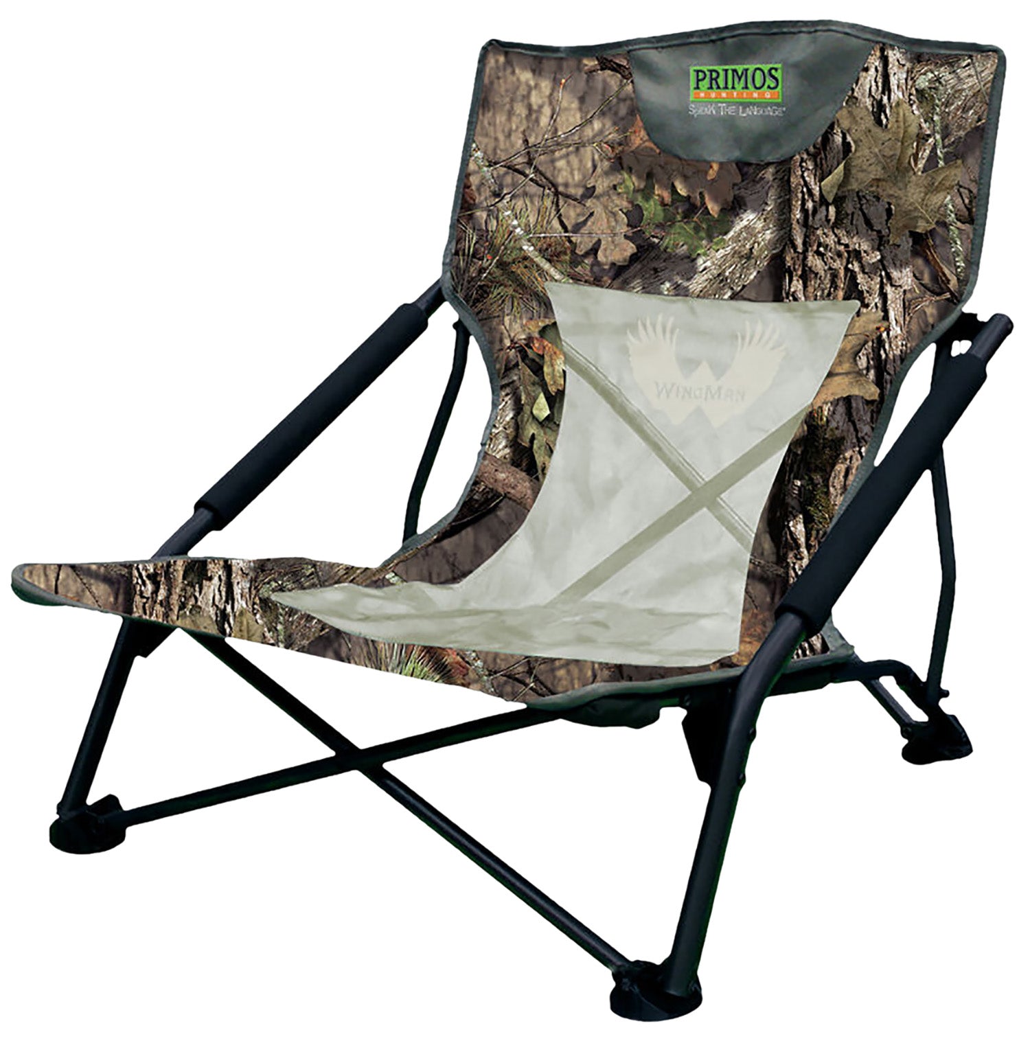 Primos Wingman Turkey Chair PS6009 Mossy Oak Break Up Camo Mesh Back High Back Steel