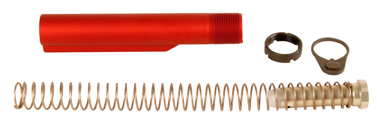 LBE Unlimited Red Mil-Spec 6 Position Buffer Tube Kit for AR-15